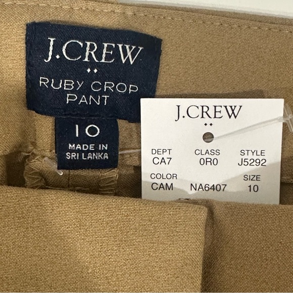 Jcrew Ruby Cropped Slim Pants Khaki - Picture 6 of 7